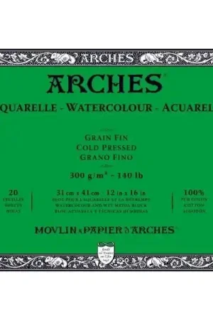 BLOC ARCHES 31x41 G.F. 300 GR 20 H 100% ALGODÓN Envío Internacional