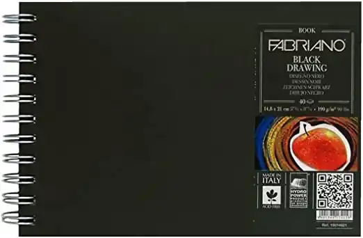 Súper Precio BLOC FABRIANO DIBUJO HOJAS NEGRAS A5 190 GR 40 H