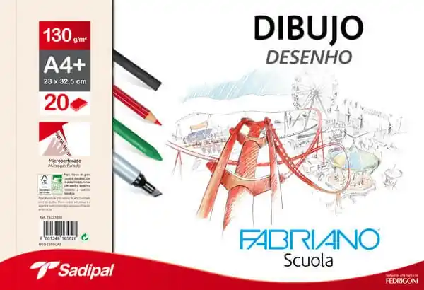 Stock Limitado BLOC FABRIANO DIBUJO A4+ 130 GR 20 H