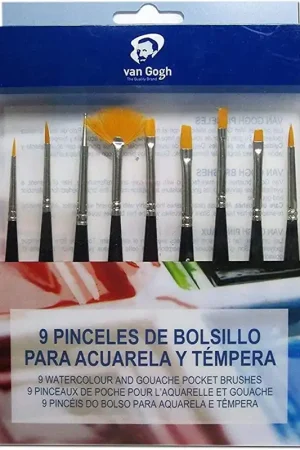 SET 9 PINCELES MINI VAN GOGH Envío Gratis