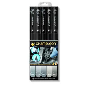 Oferta Flash Estuche Chameleon de 5 Rotuladores Tonos Grises