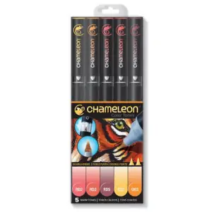 Ordenar Ahora Mismo Estuche Chameleon de 5 Rotuladores Tonos Cálidos