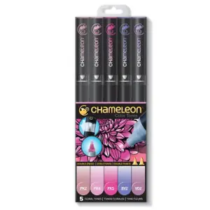 Entrega Rápida Estuche Chameleon de 5 Rotuladores Tonos Floral