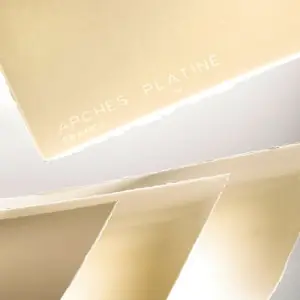 Marca Reconocida Hoja Arches Platine 310 gr, 56x76 cm, Blanco Natural