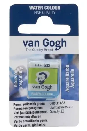 PASTILLA ACUARELA VAN GOGH Nº633 VERDE AMAR. PERMANENTE Venta Final