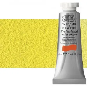 Acuarela Profesional Winsor & Newton color amarillo bismuto 025 (14 ml) S3 Auténtico