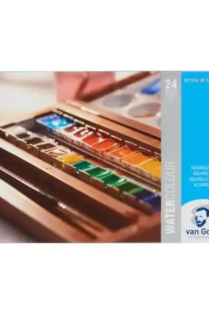ACUARELA VAN GOGH CAJA MADERA 24 PASTILLAS Última Versión