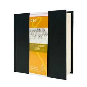 Devolución Gratuita Libro de Bosquejo D&S tapa negra, 140gr, 19'5 x 19'5 cm, 80 h