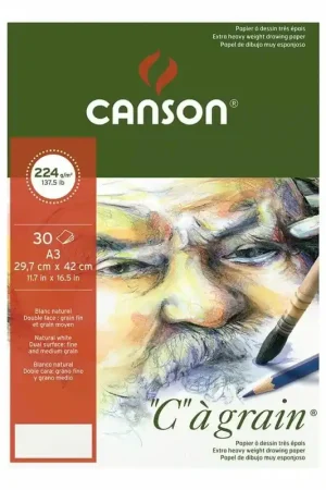 Tendencia BLOC CANSON "C" À GRAIN A4 224 GR 30 H