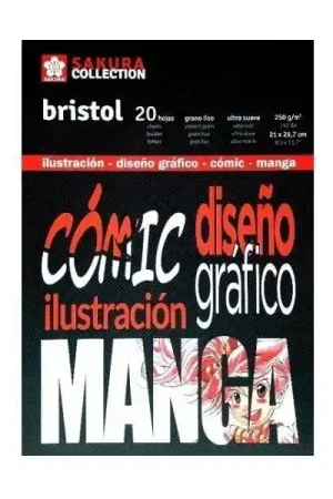 BLOC SAKURA BRISTOL MANGA A4 250 GR 20 H Favorito De Clientes