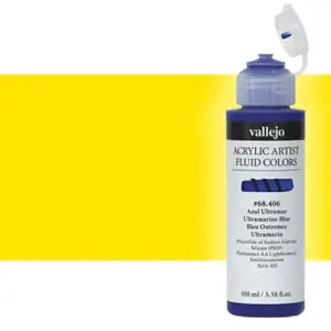 Acrílico Fluido Vallejo 428, amarillo hansa opaco, 100 ml. * Stock Limitado