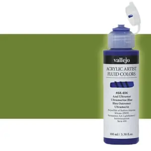 Entrega Rápida Acrílico Fluido Vallejo 429, verde oro, 100 ml. *