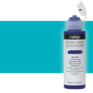 Garantía De Devolución De Dinero Acrílico Fluido Vallejo 426, azul verdoso, 100 ml. *