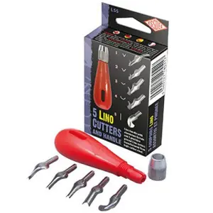 Juego gubias Linoleo Essdee, con mango y 5 gubias Oferta Flash