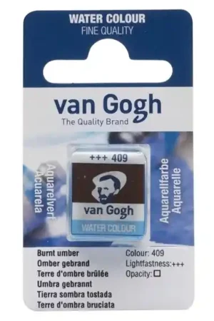 PASTILLA ACUARELA VAN GOGH Nº409 TIERRA SOMBRA TOSTADA Promoción Exclusiva