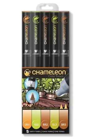 ROTULADOR CHAMELEON SET 5 TONOS TIERRA Máxima Calidad