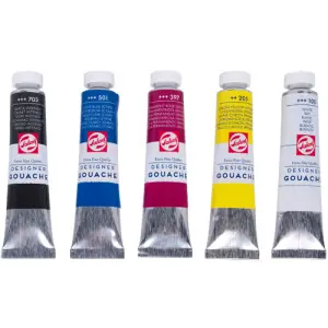 Envío Exprés Caja Gouache Talens 5 Temperas de 20ml