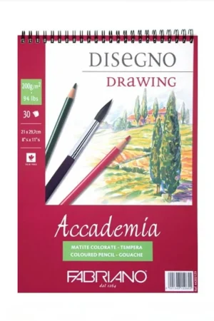 Nueva Colección BLOC FABRIANO ACCADEMIA 200 GR A5 30 H ESPIRAL