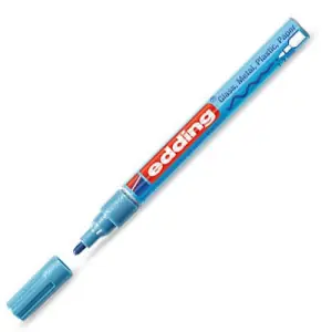 Imprescindible (Must-Have) Rotulador Tinta Opaca Edding 751 Azul Metálico 70, punta redonda 1-2 mm. **