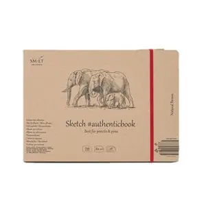 Compra Hoy Bloc con gomas, Boceto Papel Kraft Habana, 28 hojas, 80 g, 24,5x17,6 cm, SM-LT