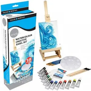 Oferta Flash Kit de iniciación acuarela con caballete (38 piezas)