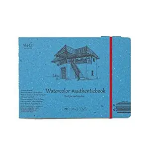 Devolución Gratuita Bloc acuarela con gomas, 12 hojas, 280 g, 24,5x17,6 cm, SM-LT