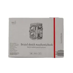 Envío Inmediato Bloc dibujo Bristol con goma, 18 hojas, 185 g, 24,5x17,6 cm, SM-LT