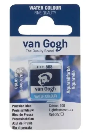 PASTILLA ACUARELA VAN GOGH Nº508 AZUL DE PRUSIA Hecho A Mano