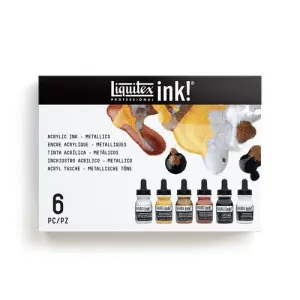Devolución Gratuita Set Tintas Acrilicas Liquitex, 6 colores Metálicos, 30 ml. **