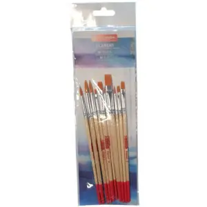 Set 10 Pinceles Sintéticos Mango Corto, Redondos y Planos, Art Creation Rebajas