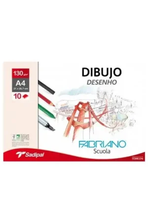 PAPEL DIBUJO FABRIANO ACCADEMIA A4 130 GR MINIPACK 10 HOJAS Marca Reconocida