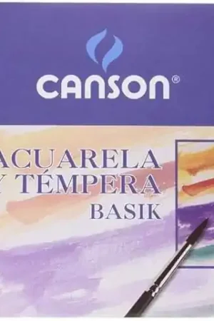 PAPEL ACUARELA CANSON BASIK A3 370 GR MINIPACK 6 HOJAS Mejor Calidad