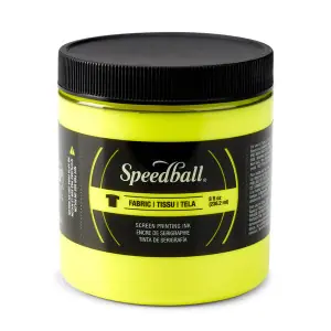 Tinta serigrafia al agua Amarillo Fluor. 236 ml. Speedball Garantía Incluida