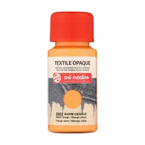 Tinta Textil Opaca Naranja Cálido 2502, 50 ml. ArtCreation Artesanal