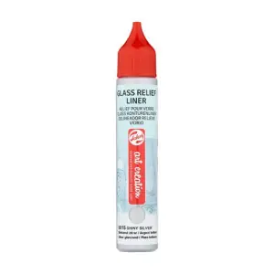 Stock Limitado Delineador Relieve Vidrio Plata Brillante 8015, 28 ml. ArtCreation