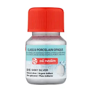 Oferta Tinta Opaca Vidrio y Porcelana Plata Brillante 8015, 30 ml. ArtCreation