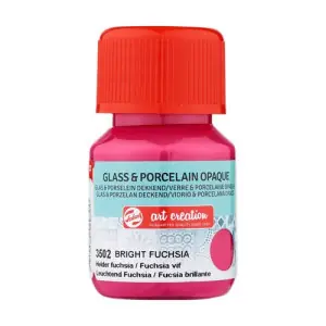 Tinta Opaca Vidrio y Porcelana Fucsia Brillante 3502, 30 ml. ArtCreation Precio Bajo