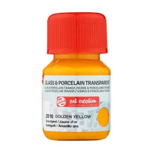 Novedad Tinta Transparente Vidrio y Porcelana Amarillo Oro 2010, 30 ml. ArtCreation
