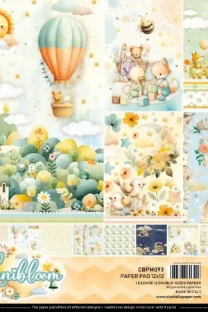 Popular PAPEL SCRAP CIAO BELLA KIT 30x30 LUNIBLOOM PAPER PAD