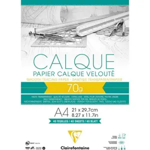 Súper Precio Bloc de Papel Vegetal A4, 70 gr. 50 h. Clairefontaine