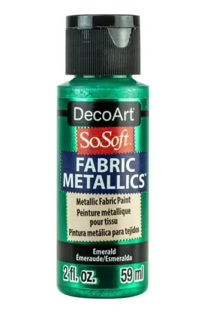Liquidación PINTURA TELA SO-SOFT DSM41 VERDE ESMERALDA METAL 59 ML
