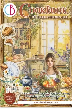 Marca Reconocida PAPEL SCRAP CIAO BELLA A4 COOKBOOK JUNK JOURNAL & EPHEMERA