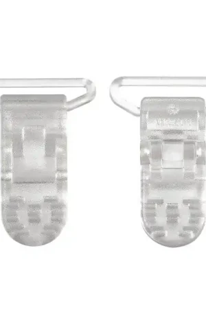 PINZA CHUPETERO PLÁSTICO TRANSPARENTE 2,6x3 CM Últimas Unidades