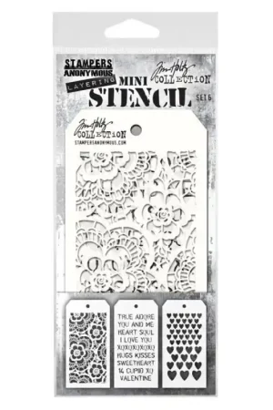 Kit Mini Stencil By Tim Holtz - Set 6 Bestseller