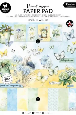 Directo De Fábrica Studio Light • Essentials Die-cut Paper Pad Spring Wings