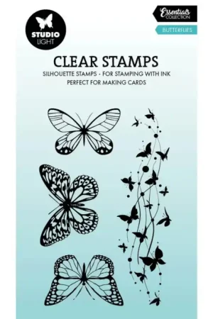 Sellos acrílicos Butterflies Essentials - Studio Light Devolución Gratuita