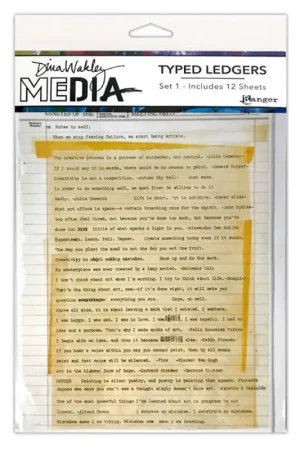 Solo Hoy Dina Wakley MEdia Typed Ledgers Set 1