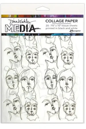 Dina Wakley MEdia Collage Tissue Church Doodles Stock Limitado