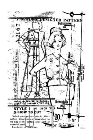 Tim Holtz Sello de caucho Components Vogue Última Oportunidad