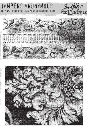 Tim Holtz: Red Rubber Stamps Set. Weathered Textiles Precio Económico